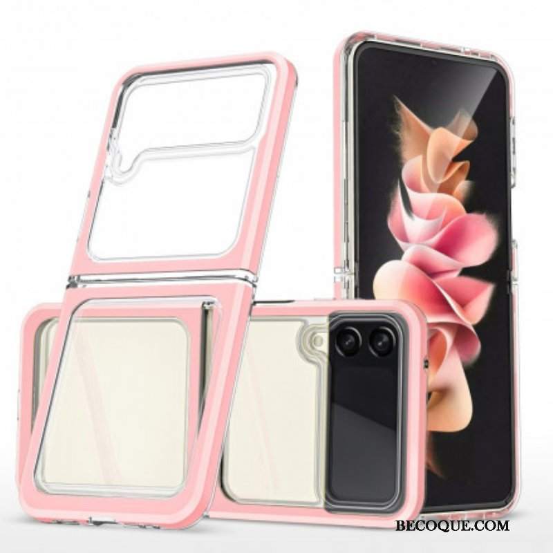 Etui do Samsung Galaxy Z Flip 3 5G Etui Folio Hybrydowe Kolorowe Krawędzie