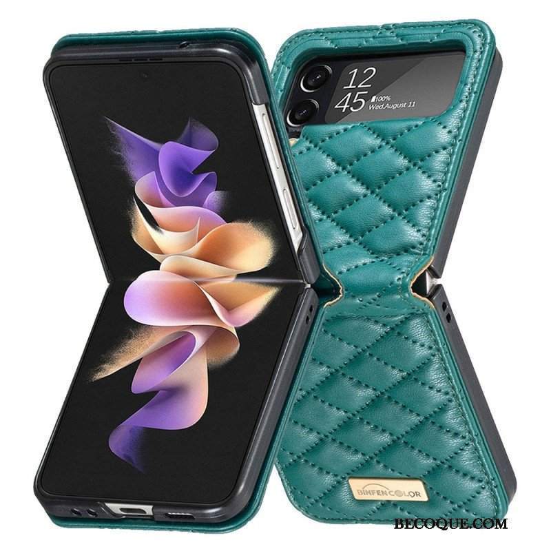 Etui do Samsung Galaxy Z Flip 4 Etui Folio Kolor Pikowany Binfen