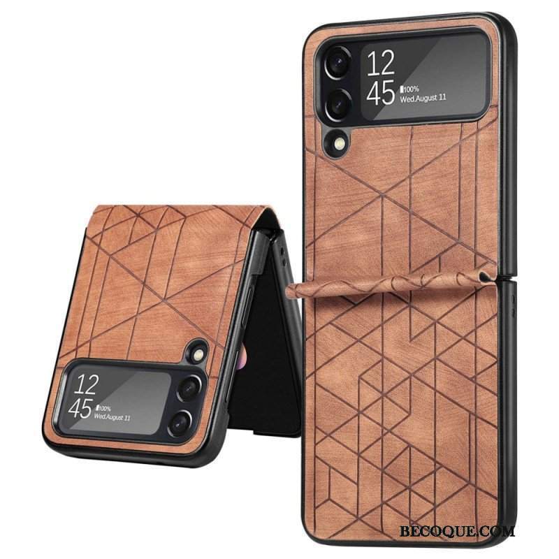 Etui do Samsung Galaxy Z Flip 4 Etui Folio Linie Geometryczne