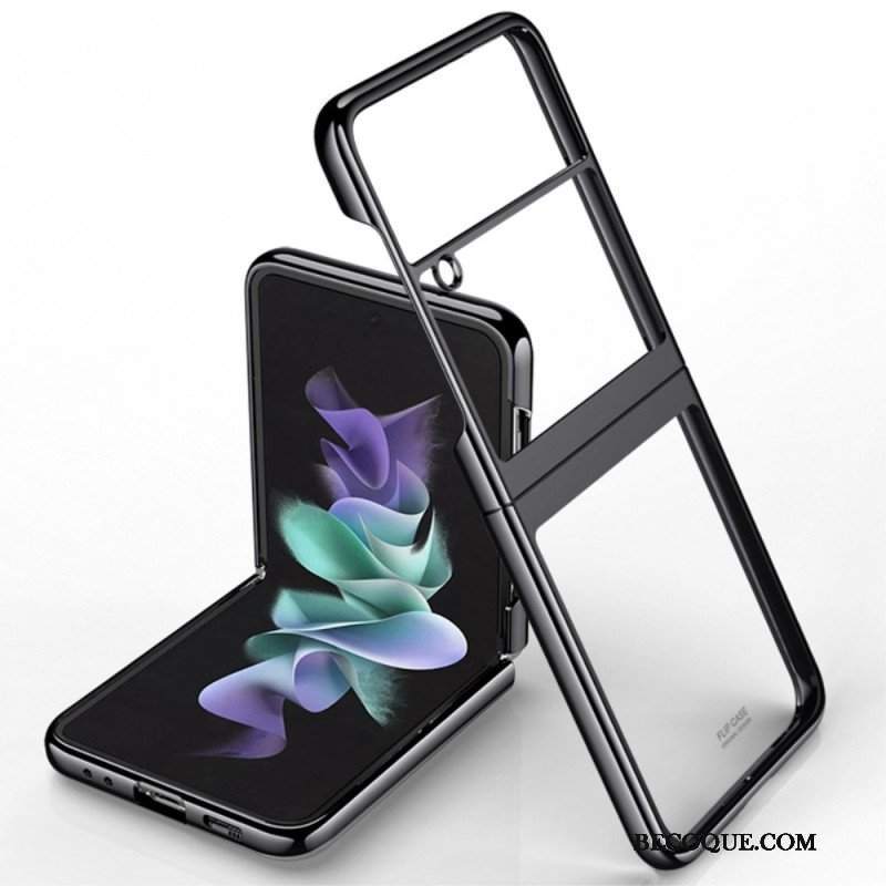 Etui do Samsung Galaxy Z Flip 4 Etui Folio Przezroczysty Kontur Metaliczny