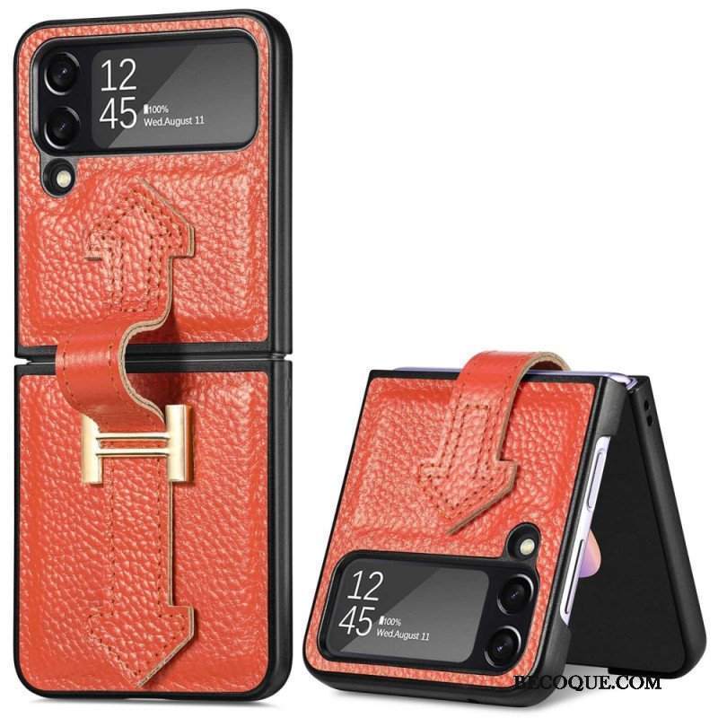 Etui do Samsung Galaxy Z Flip 4 Etui Folio Skóra I Amulety