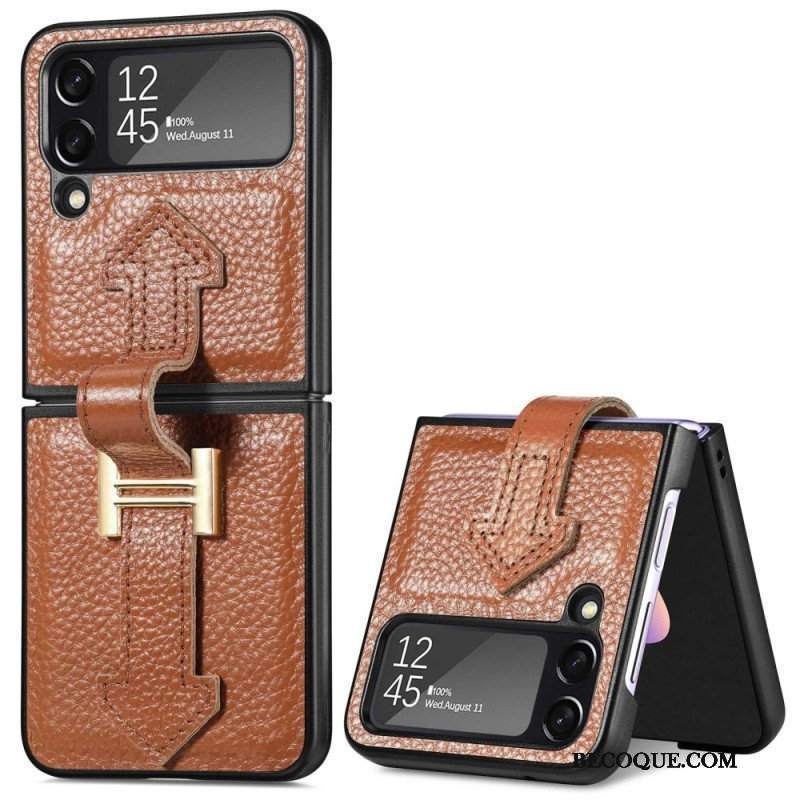 Etui do Samsung Galaxy Z Flip 4 Etui Folio Skóra I Amulety