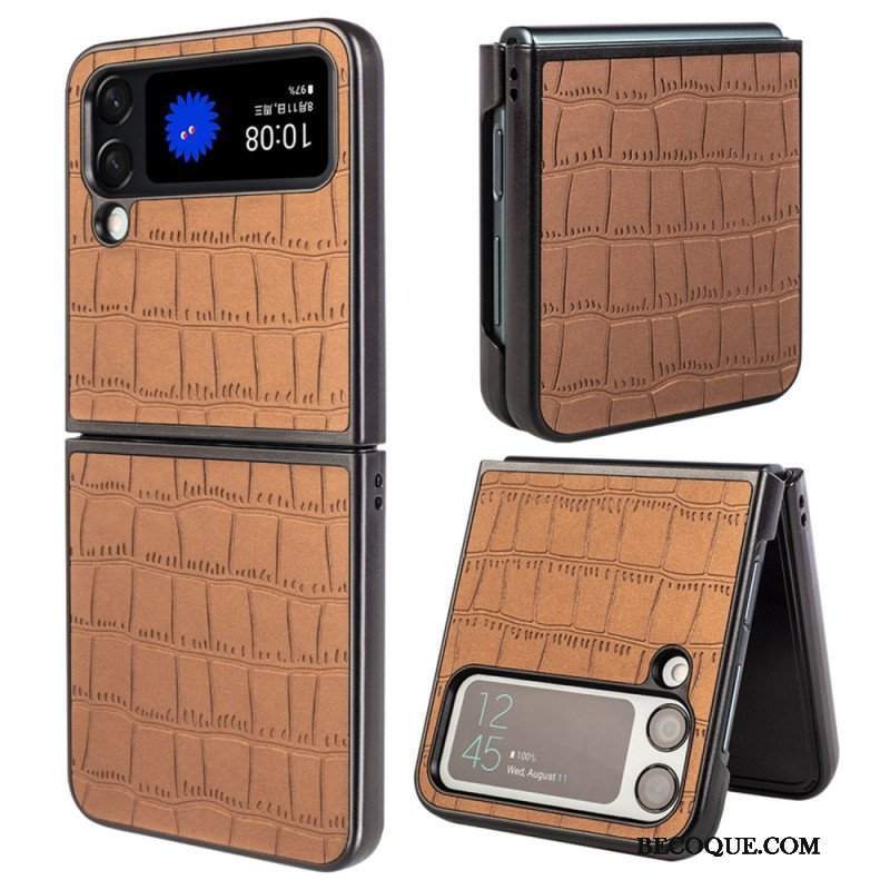 Etui do Samsung Galaxy Z Flip 4 Etui Folio Styl Skóry Krokodyla