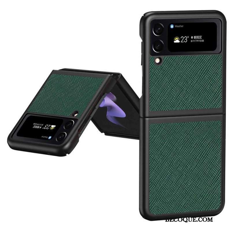 Etui do Samsung Galaxy Z Flip 4 Etui Folio Styl Teksturowanej Skóry