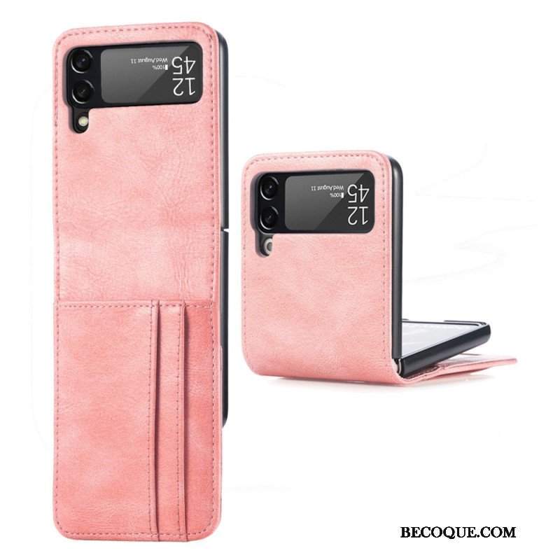 Etui do Samsung Galaxy Z Flip 4 Etui Folio Stylowe Skórzane Etui Na Karty