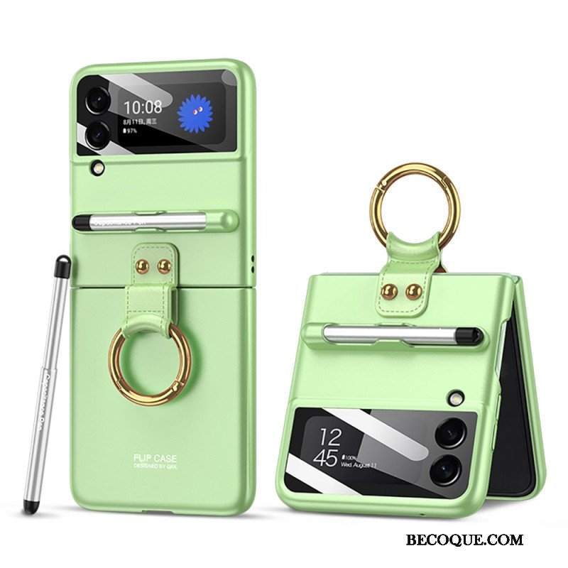 Etui do Samsung Galaxy Z Flip 4 Etui Ochronne Etui Folio Uchwyt Rysika Z Pełną Ochroną