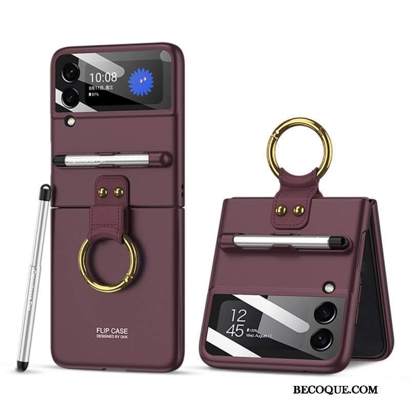 Etui do Samsung Galaxy Z Flip 4 Etui Ochronne Etui Folio Uchwyt Rysika Z Pełną Ochroną