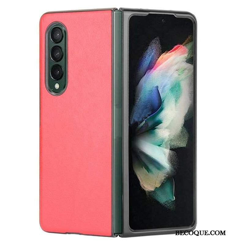 Etui do Samsung Galaxy Z Fold 3 5G Efekt Skóry Liczi