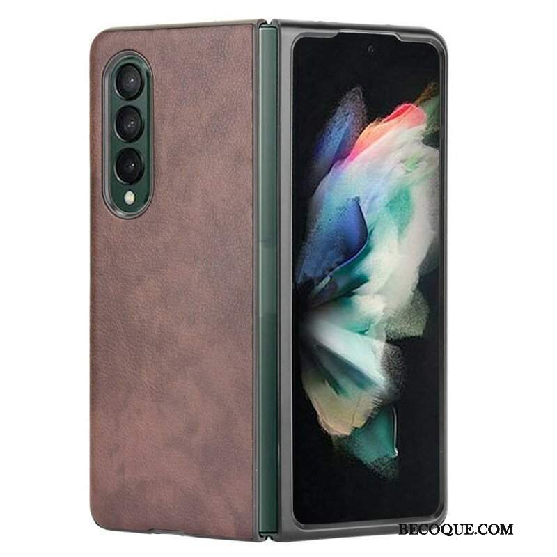 Etui do Samsung Galaxy Z Fold 3 5G Efekt Skóry Liczi