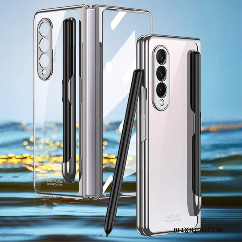 Etui do Samsung Galaxy Z Fold 3 5G Przezroczysty Z Uchwytem Na Rysik Gkk