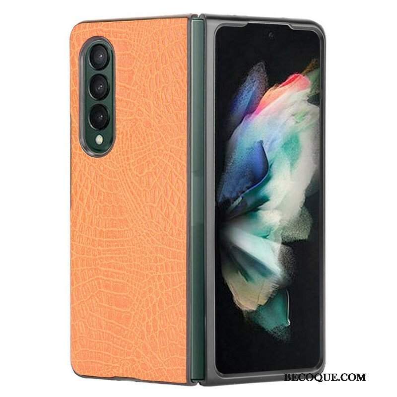 Etui do Samsung Galaxy Z Fold 3 5G Sztuczna Skóra Krokodyla