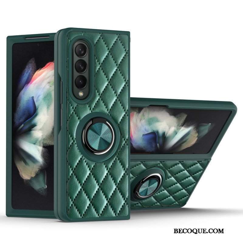 Etui do Samsung Galaxy Z Fold 3 5G Wyściełane Wsparciem Pierścienia