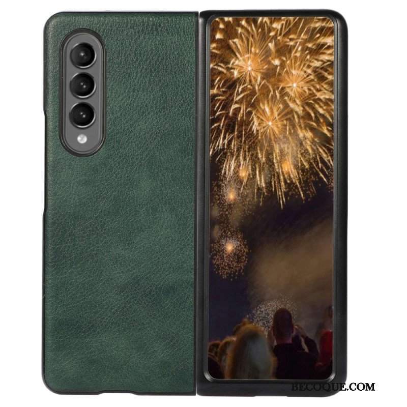 Etui do Samsung Galaxy Z Fold 4 Klasyczna Sztuczna Skóra