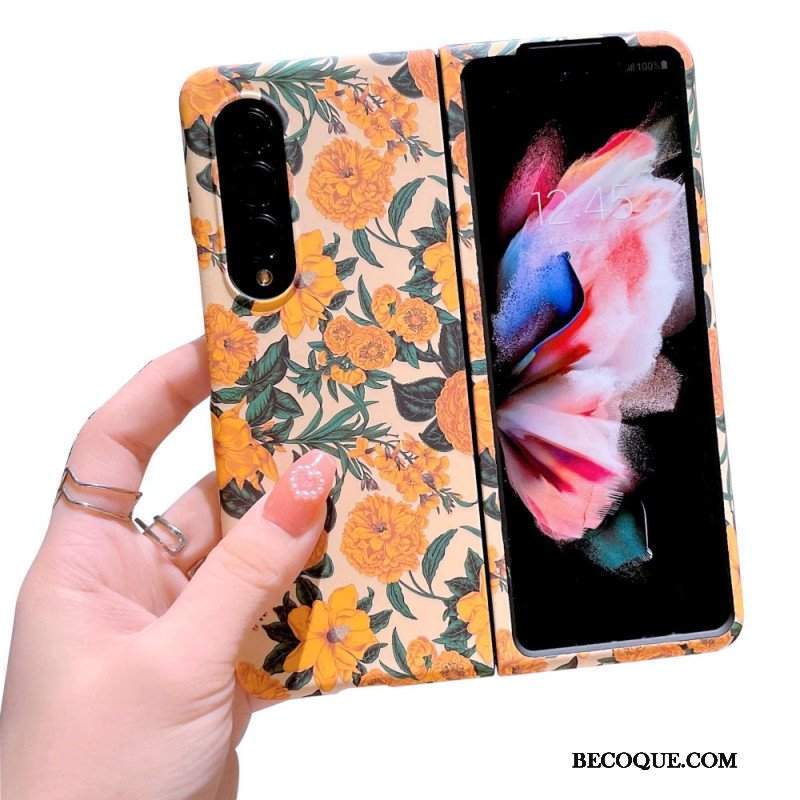 Etui do Samsung Galaxy Z Fold 4 Kwiaty Tapeta