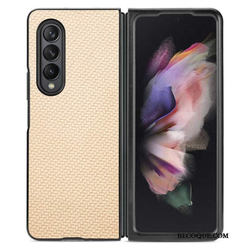 Etui do Samsung Galaxy Z Fold 4 Tkane Włókno Węglowe