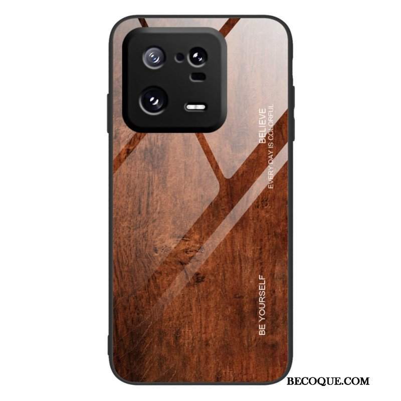 Etui do Xiaomi 13 Pro Szkło Hartowane W Stylu Drewna