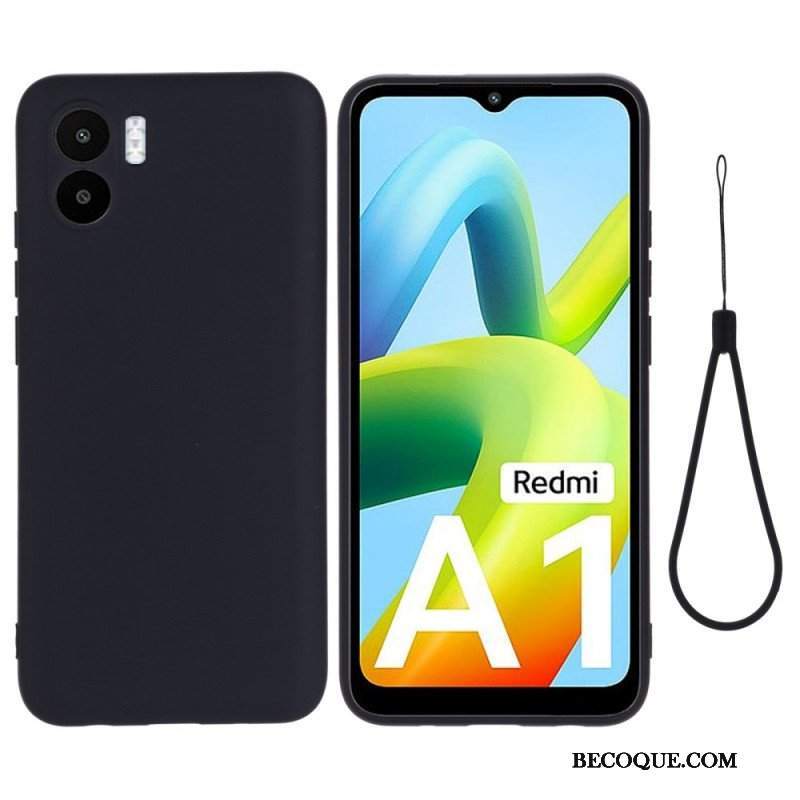 Etui do Xiaomi Redmi A1 z Łańcuch Płynny Silikon W Paski