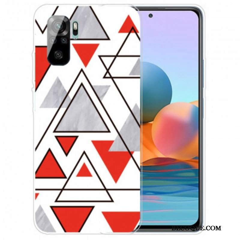 Etui do Xiaomi Redmi Note 10 / 10S Marmurowe Trójkąty