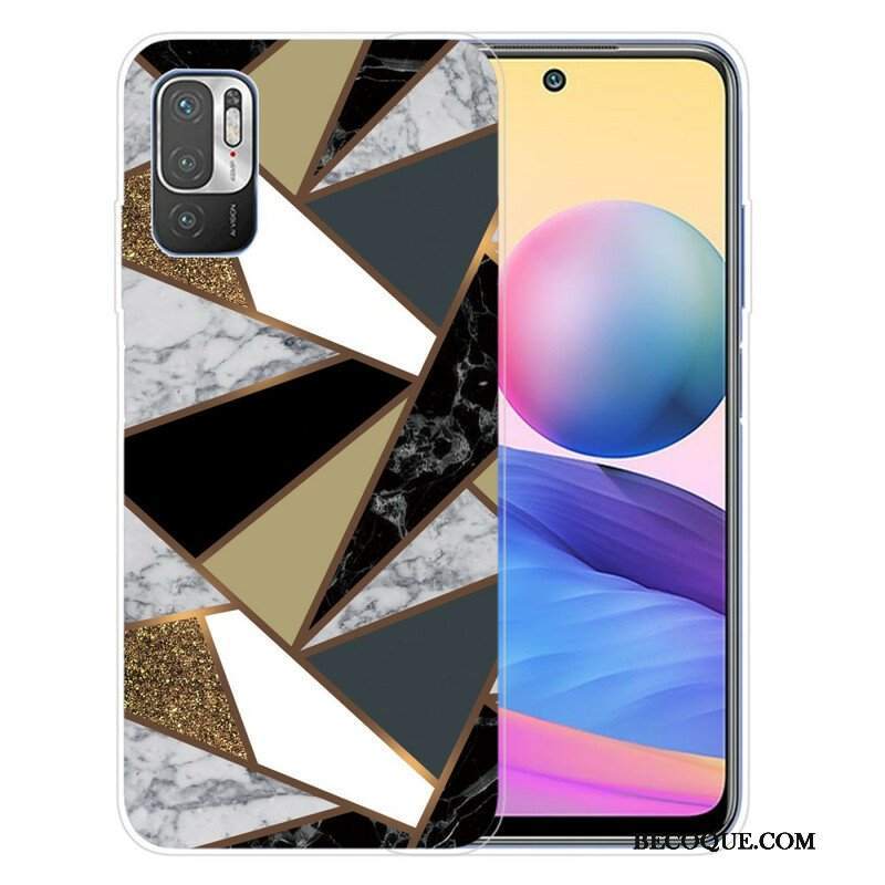 Etui do Xiaomi Redmi Note 10 5G Geometryczny Marmur