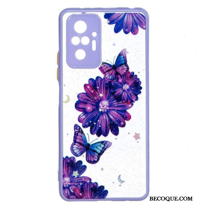 Etui do Xiaomi Redmi Note 10 Pro Kwiatowa Hybryda Motyla