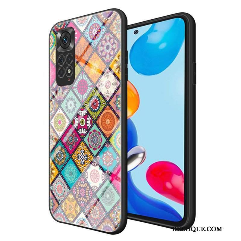 Etui do Xiaomi Redmi Note 11 / 11S Patchworkowy Uchwyt Magnetyczny