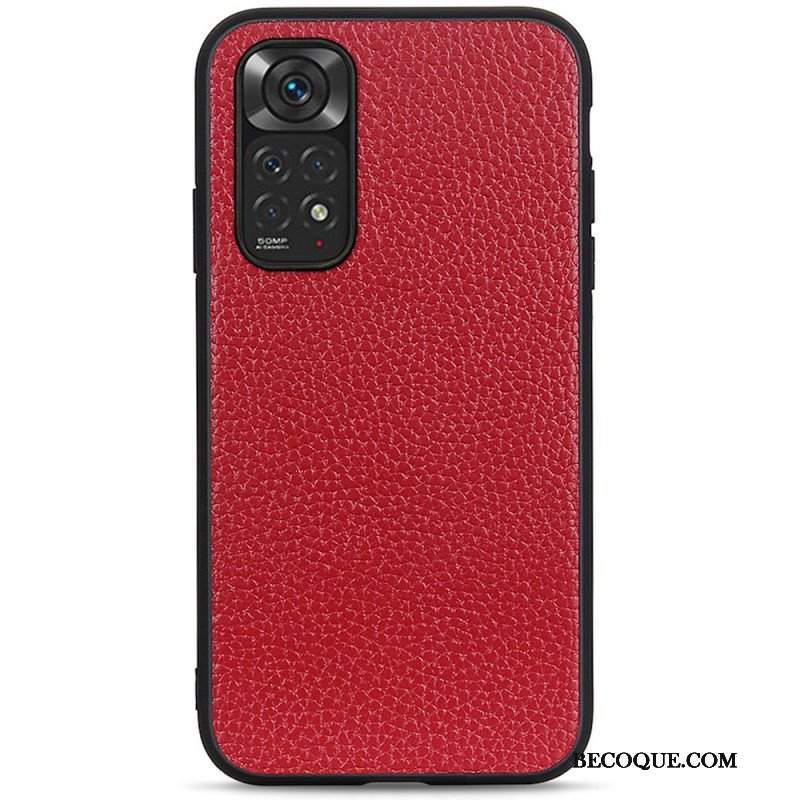 Etui do Xiaomi Redmi Note 11 / 11S Prawdziwa Skóra Litchi