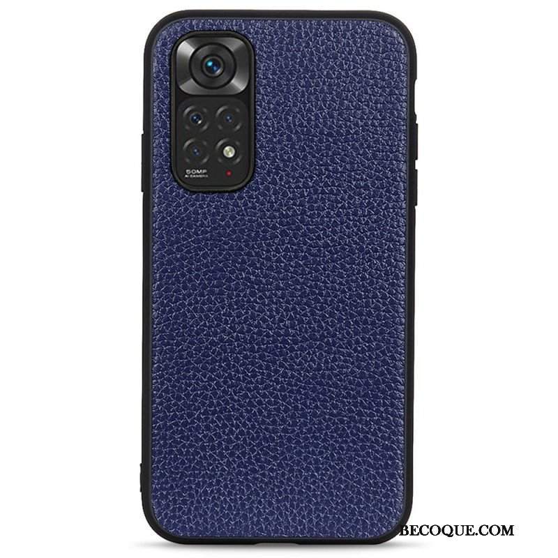 Etui do Xiaomi Redmi Note 11 / 11S Prawdziwa Skóra Litchi