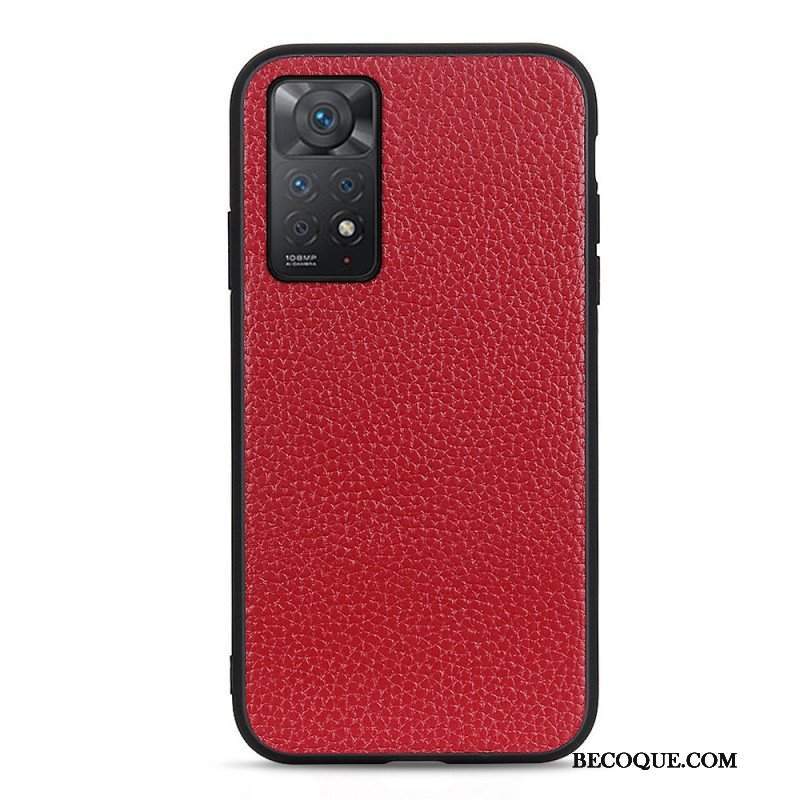 Etui do Xiaomi Redmi Note 11 Pro / 11 Pro 5G Prawdziwa Skóra Litchi