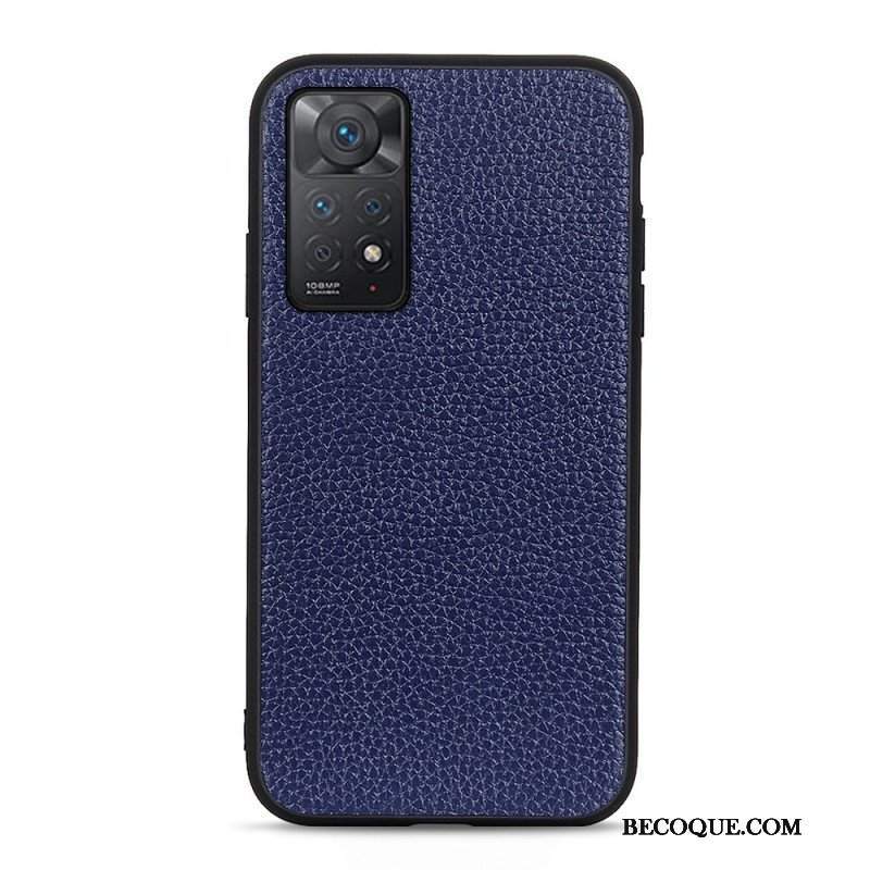 Etui do Xiaomi Redmi Note 11 Pro / 11 Pro 5G Prawdziwa Skóra Litchi