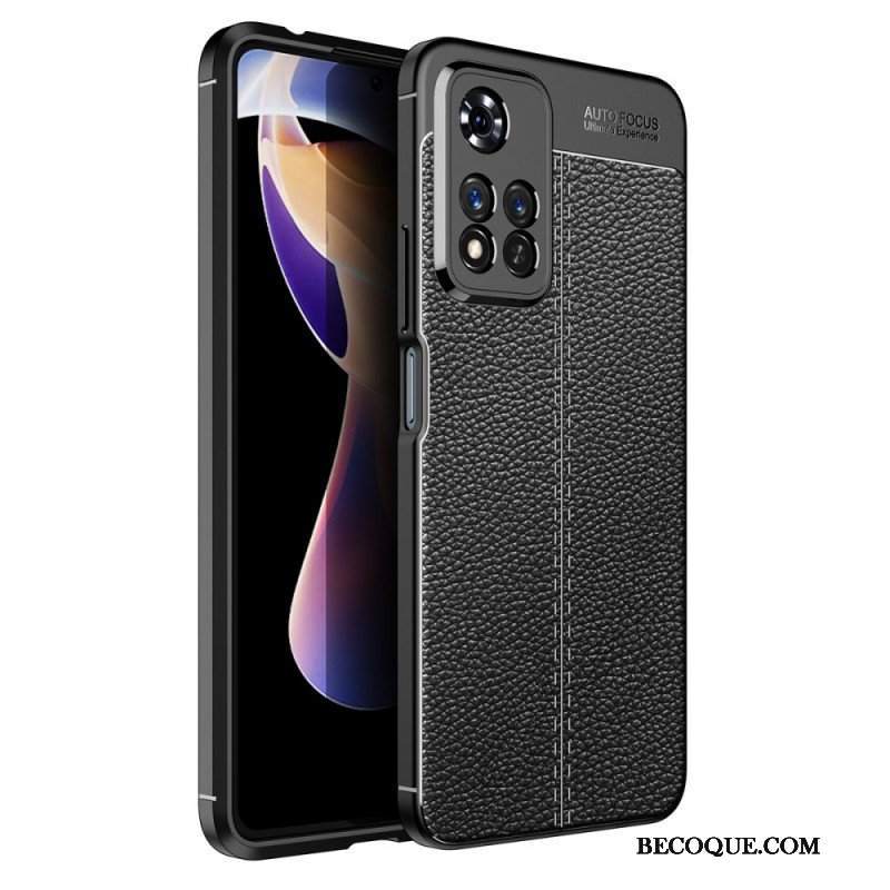 Etui do Xiaomi Redmi Note 11 Pro Plus 5G Efekt Skóry Liczi Z Podwójną Linią