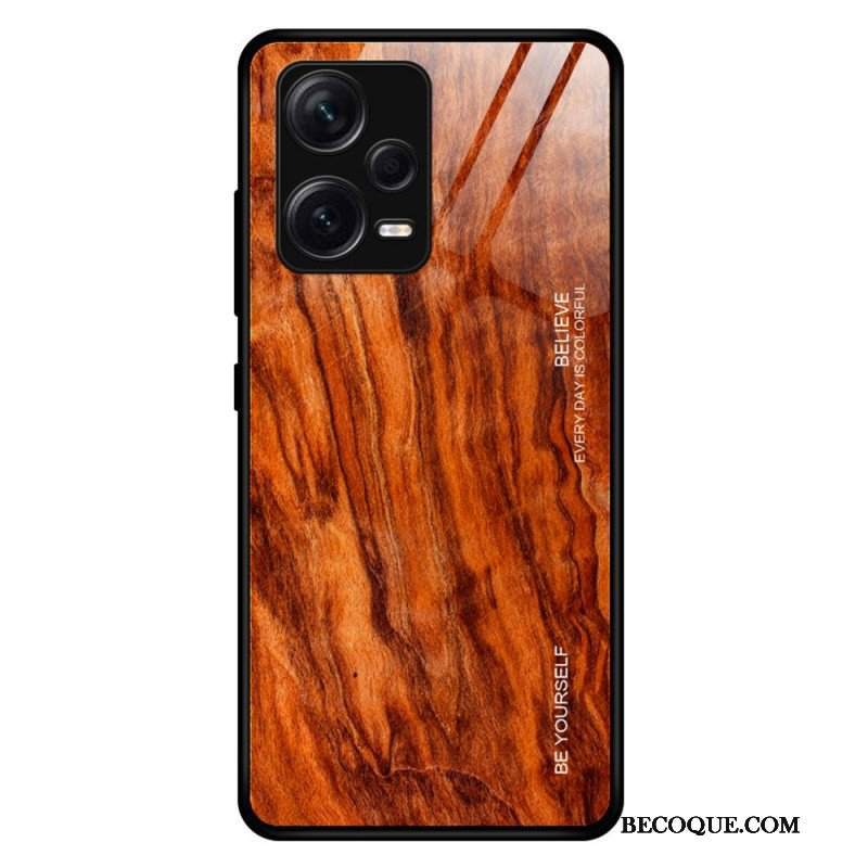 Etui do Xiaomi Redmi Note 12 Pro Plus Szkło Hartowane W Stylu Drewna