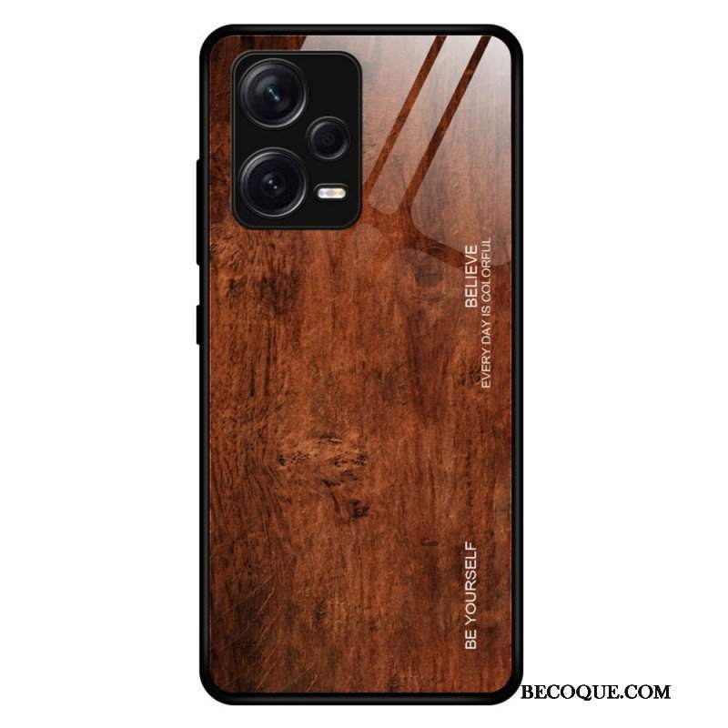 Etui do Xiaomi Redmi Note 12 Pro Plus Szkło Hartowane W Stylu Drewna