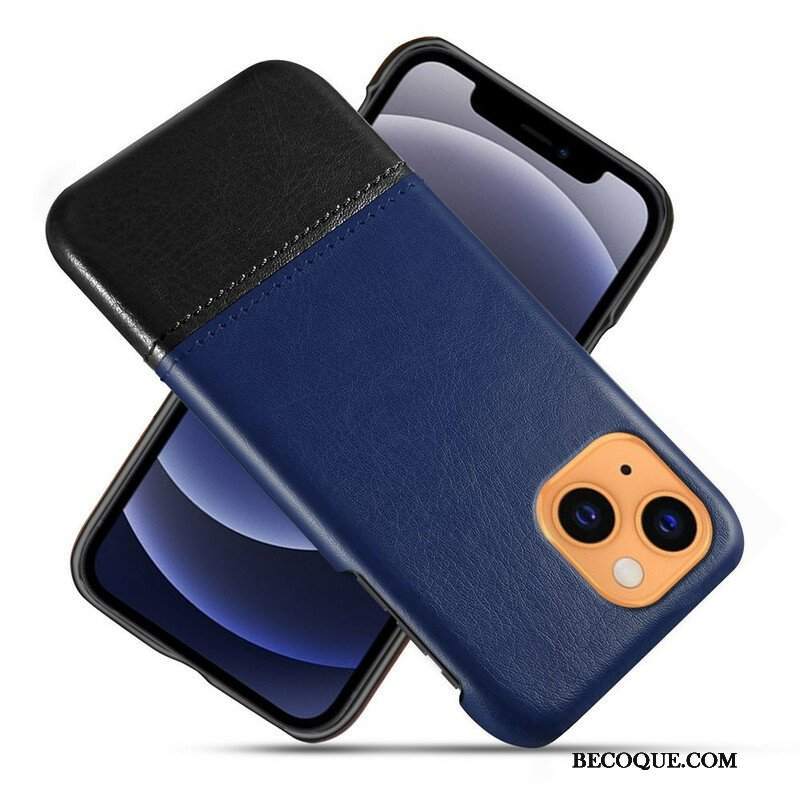 Etui do iPhone 13 Mini Dwukolorowy Efekt Skóry Ksq