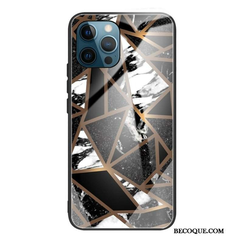 Etui do iPhone 13 Pro Geometria Marmurowe Szkło Hartowane