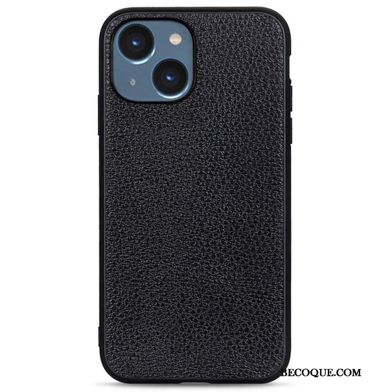 Etui do iPhone 14 Plus Prawdziwa Skóra Litchi