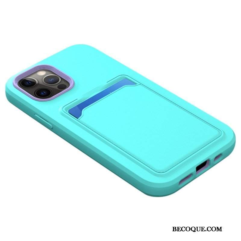 Etui do iPhone 14 Posiadacz Karty Dwukolorowej