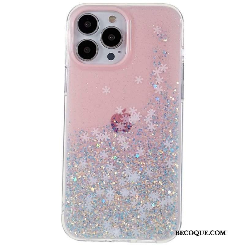 Etui do iPhone 14 Pro Cekiny Płatki