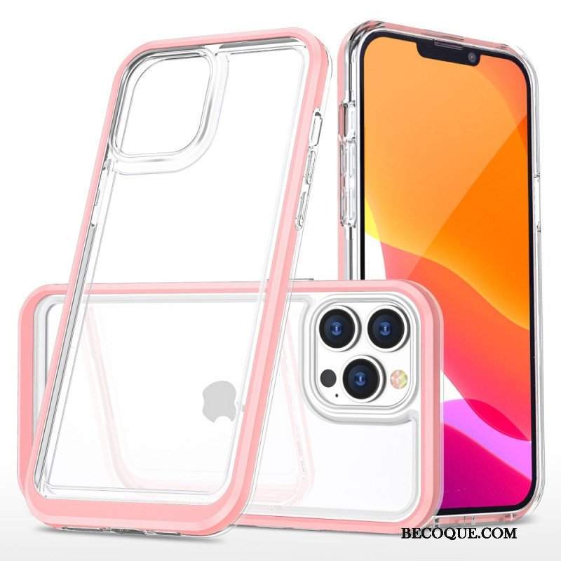 Etui do iPhone 14 Pro Krawędzie W Kolorze Kryształu