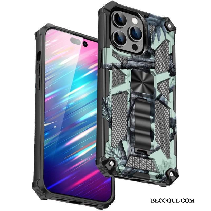 Etui do iPhone 14 Pro Max Zdejmowane Wsparcie Kamuflażu