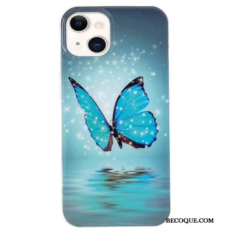 Etui do iPhone 15 Plus Fluorescencyjne Motyle