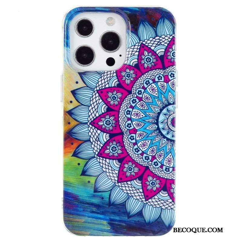 Etui do iPhone 15 Pro Fluorescencyjna Mandala