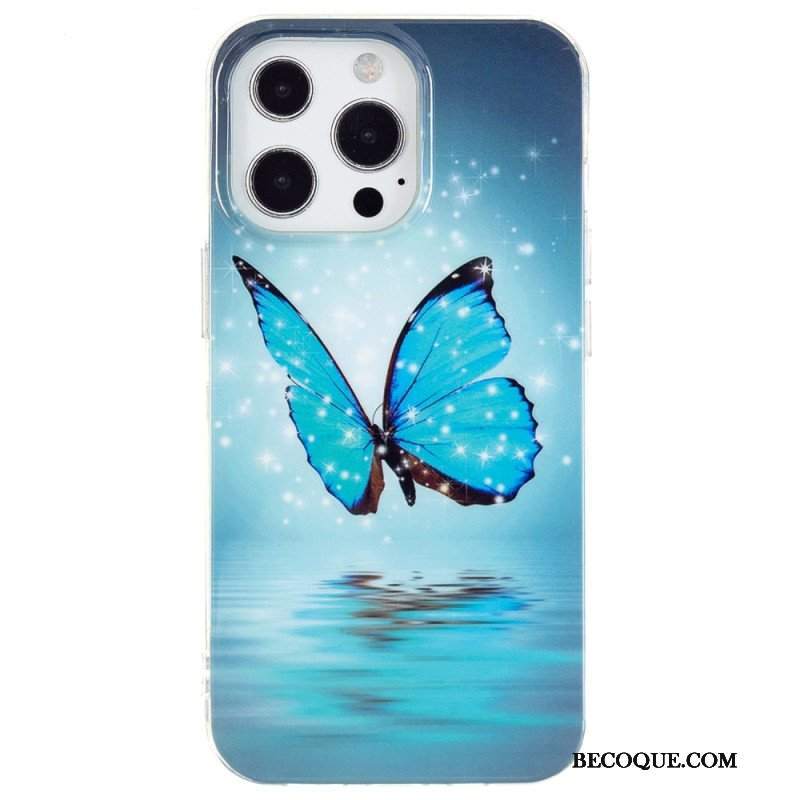 Etui do iPhone 15 Pro Fluorescencyjne Motyle
