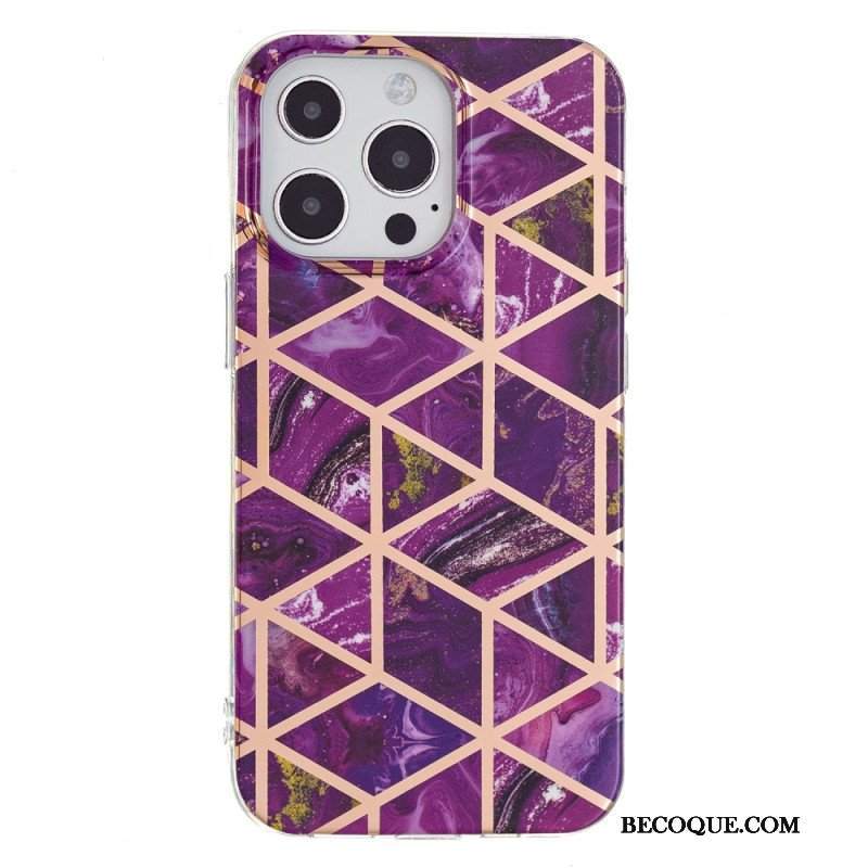 Etui do iPhone 15 Pro Marmur Geometryczny