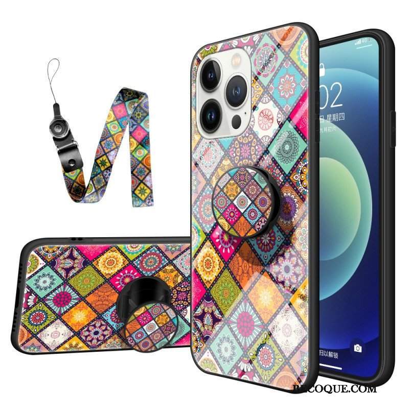 Etui do iPhone 15 Pro Patchwork