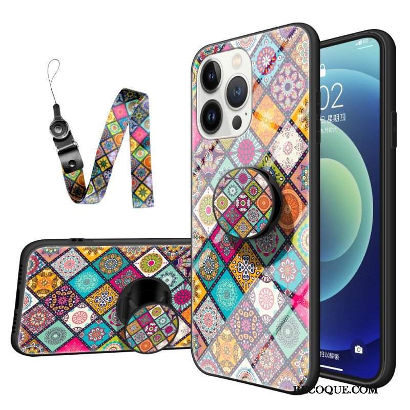 Etui do iPhone 15 Pro Patchwork