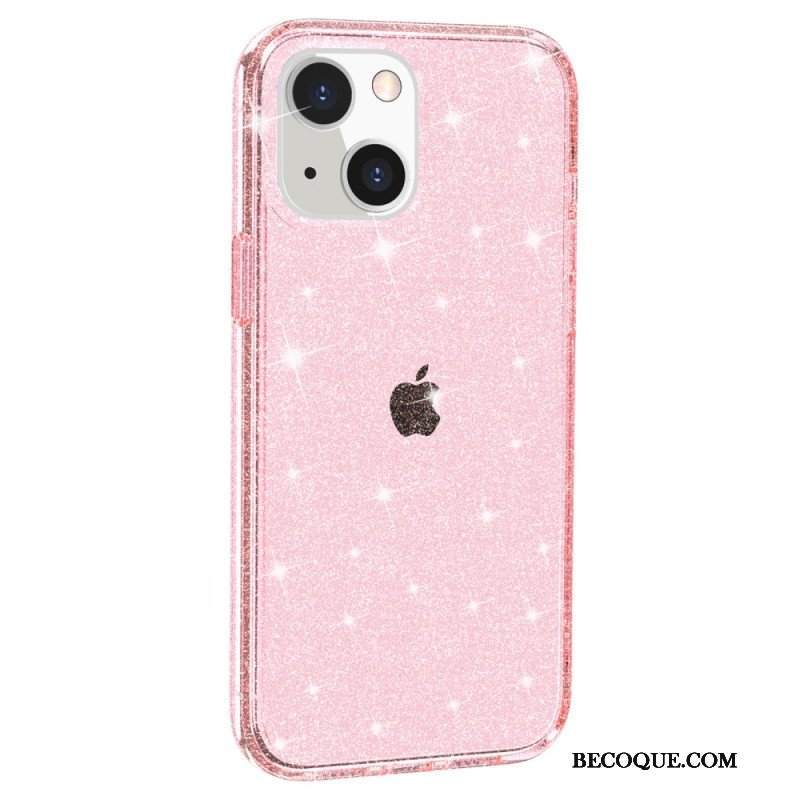 Etui do iPhone 15 Przezroczysty Brokat