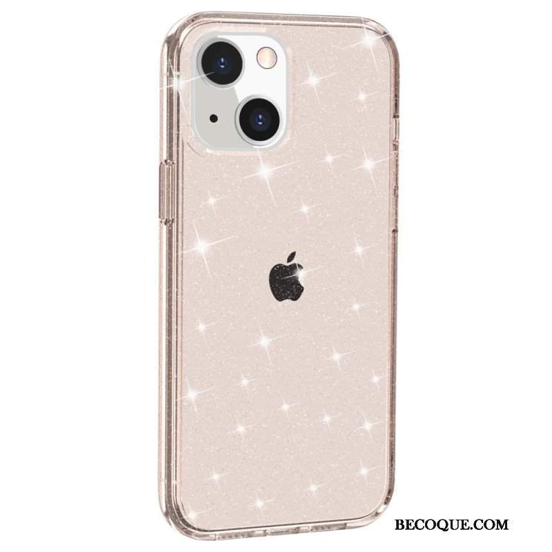 Etui do iPhone 15 Przezroczysty Brokat