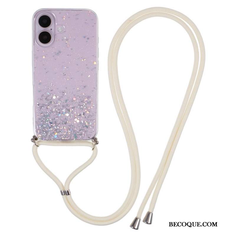 Etui iPhone 16 Plus Cekinowy Sznurek Etui Ochronne