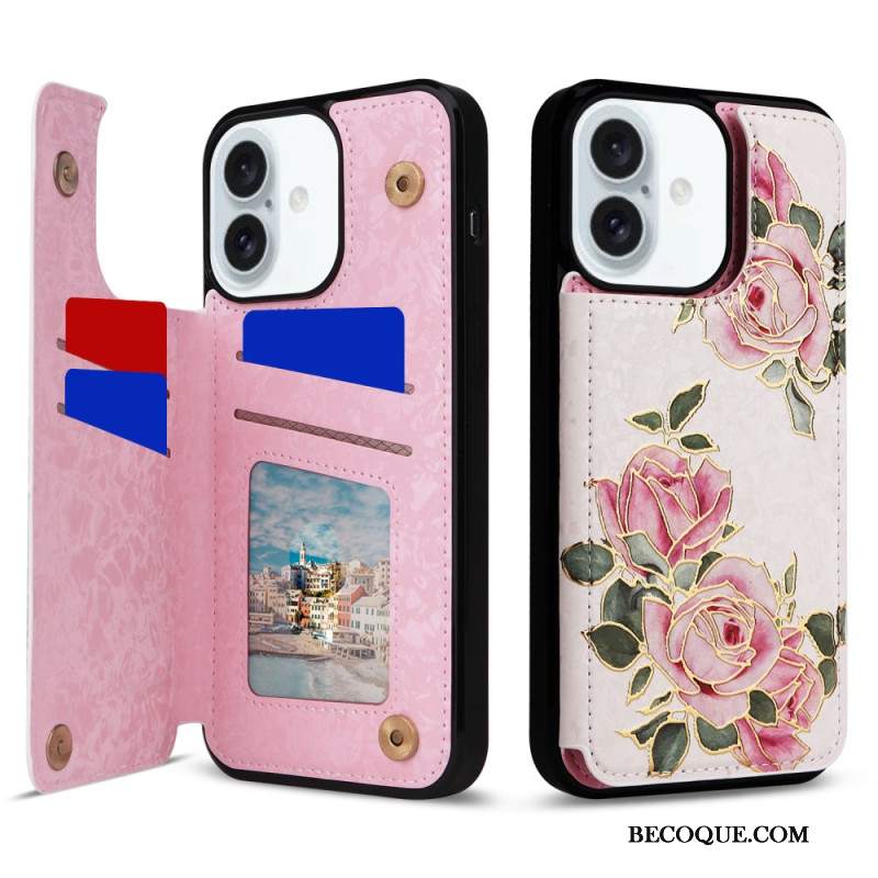 Etui iPhone 16 Plus Ochrona Rfid Kwiatów