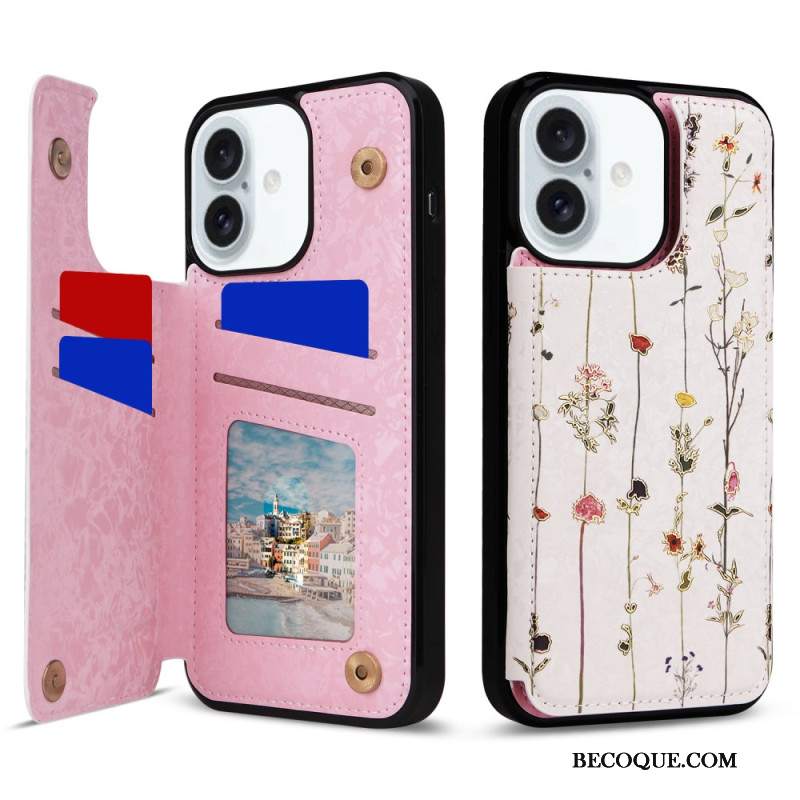 Etui iPhone 16 Plus Ochrona Rfid Kwiatów